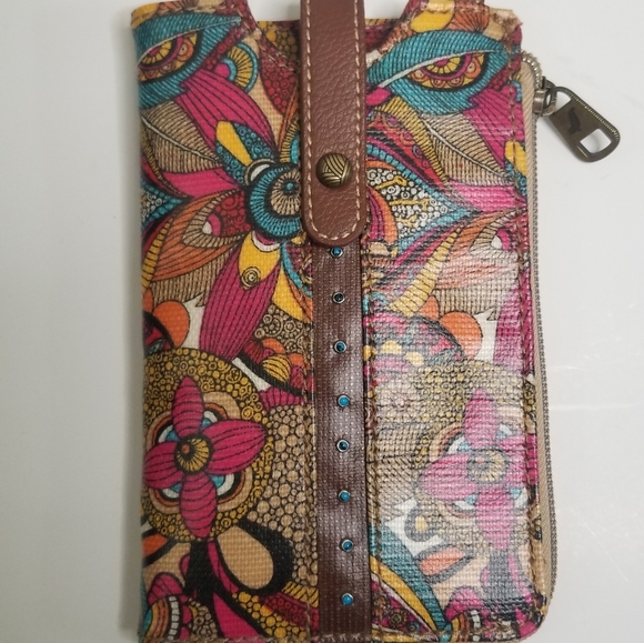 Sakroots crossbody/ wristlet boho/ floral bag - Picture 3 of 5